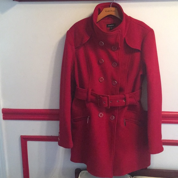 bebe Jackets & Blazers - Fire Engine Red Bebe Coat
